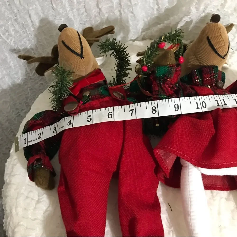 Christmas Reindeer Couple Shelf “Plush” Set